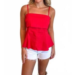 NEW DAY + MOON easy days fit and flare top in red